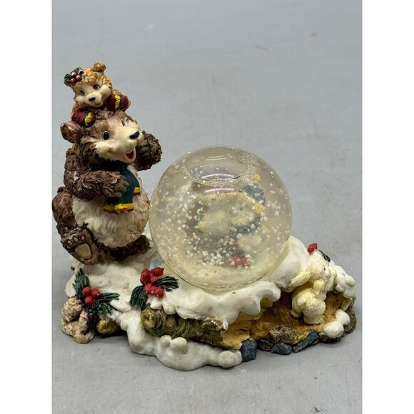 Christmas Simsons Giftware Bear Family Snow Globe Figurine 6" Tall Used READ - Picture 7 of 8